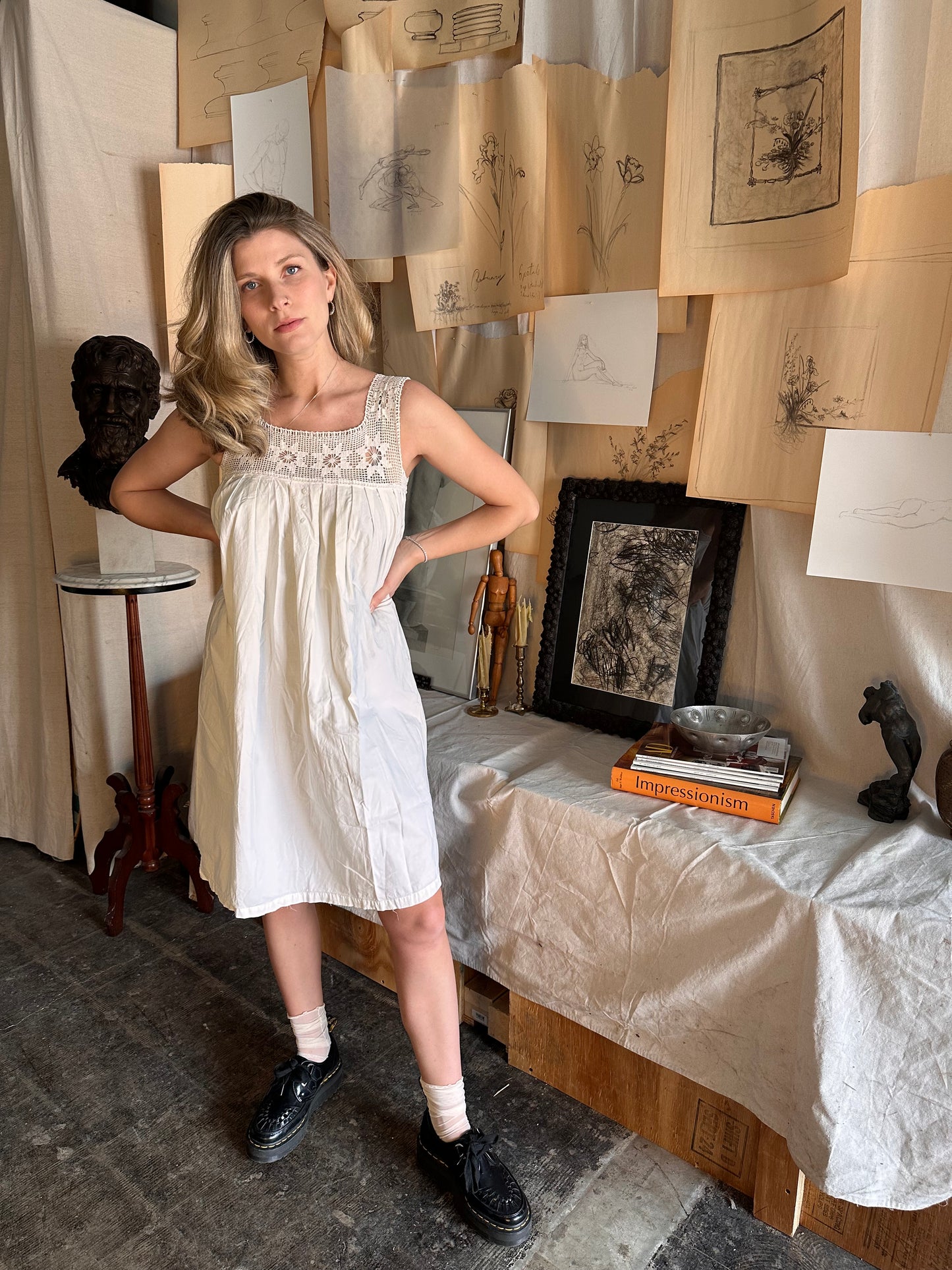 Edwardian lace top dress