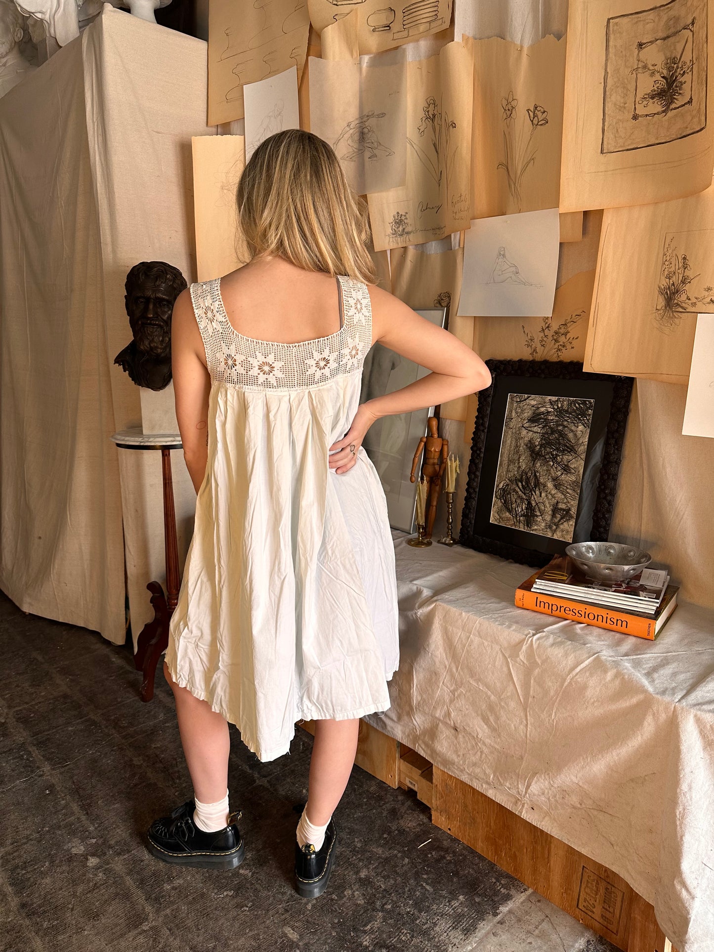 Edwardian lace top dress