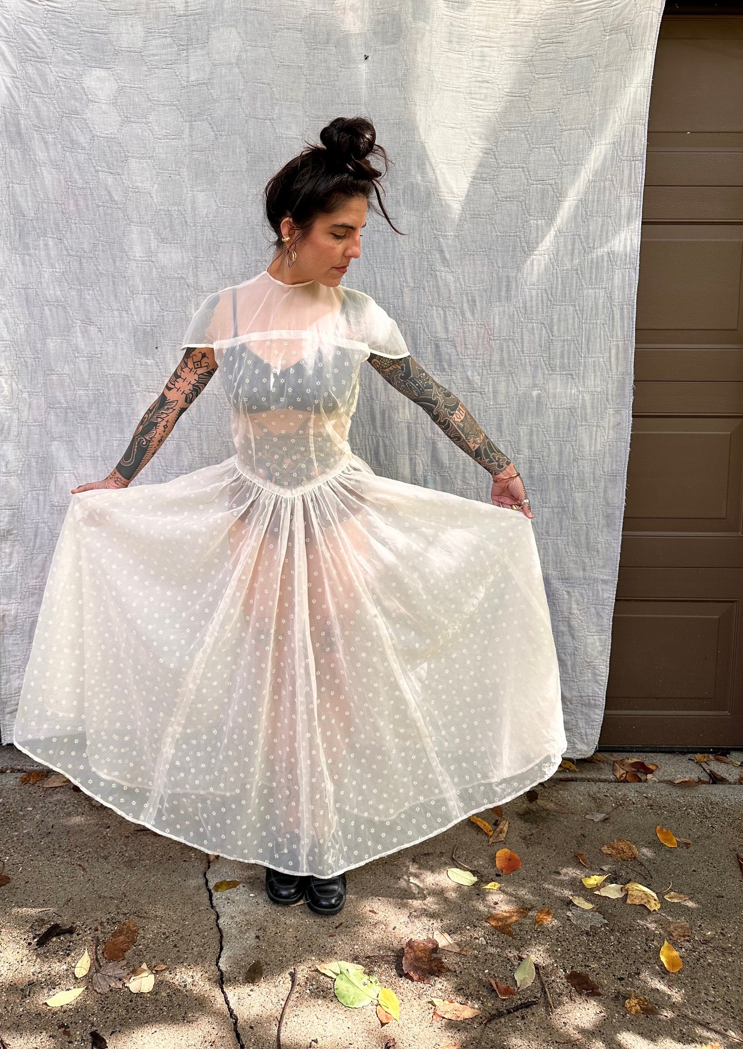 Vintage 1940s Sheer Gown