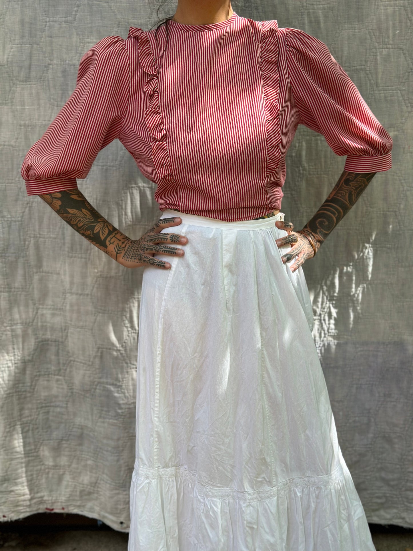 Vintage 1970s Striped Blouse