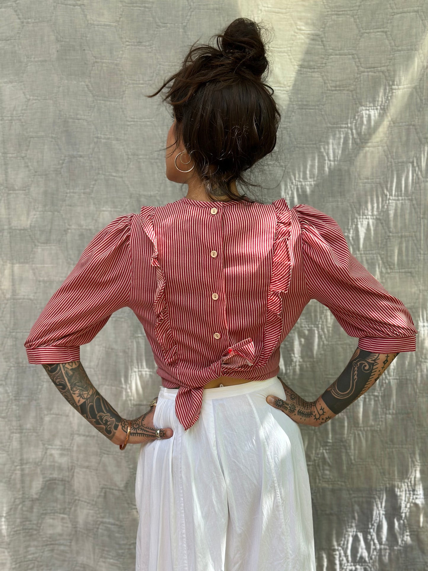 Vintage 1970s Striped Blouse