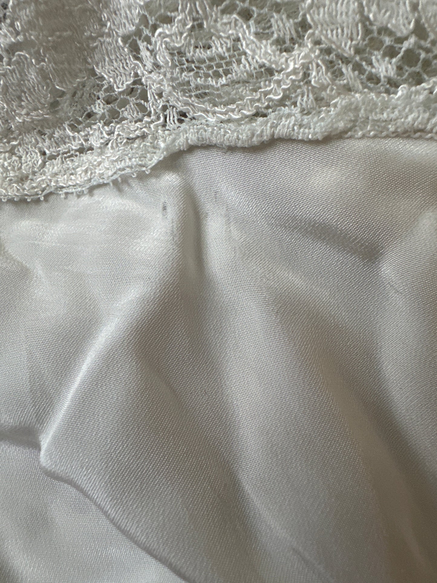 1940s eggshell silk lace dress