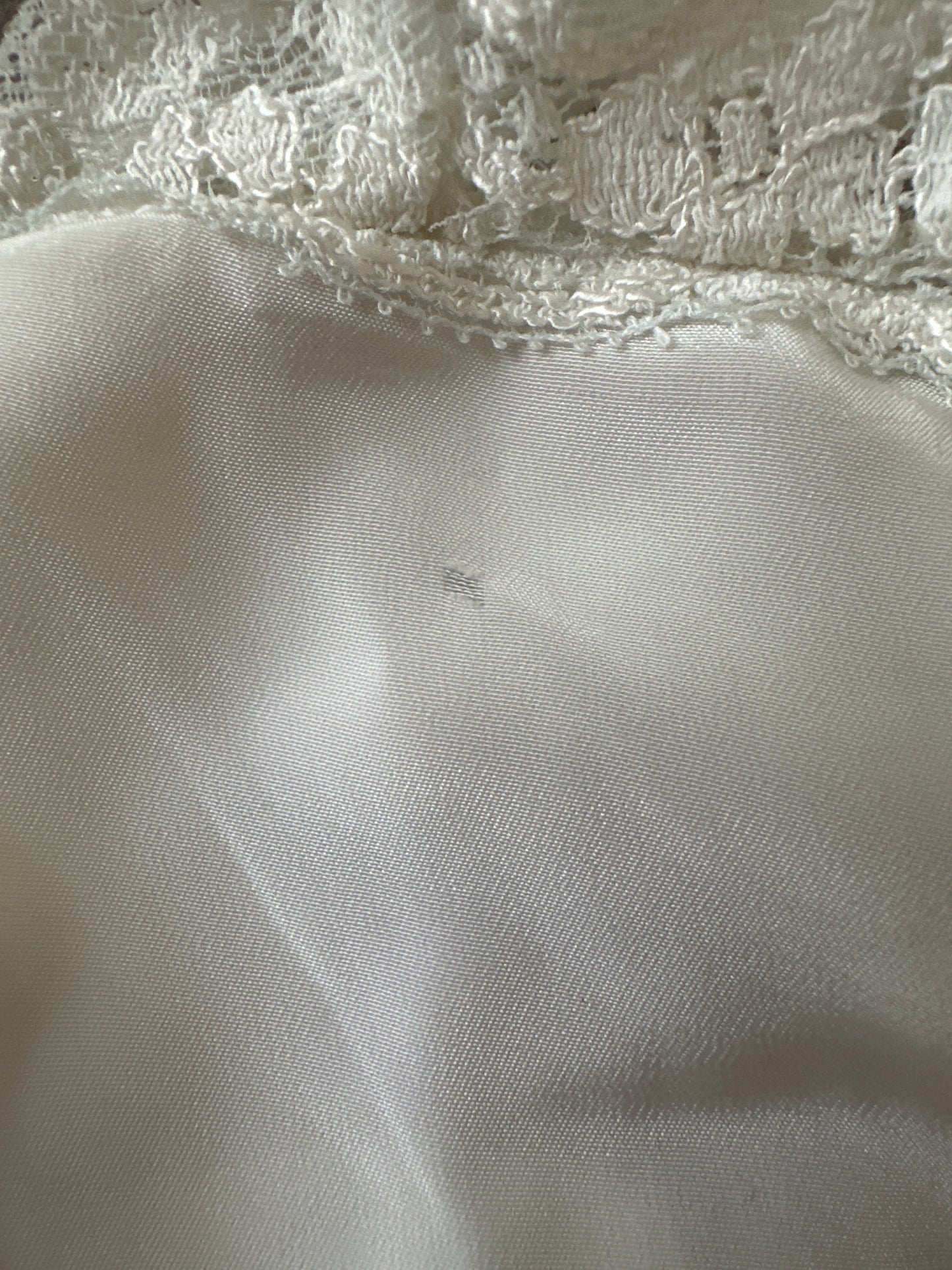 1940s eggshell silk lace dress