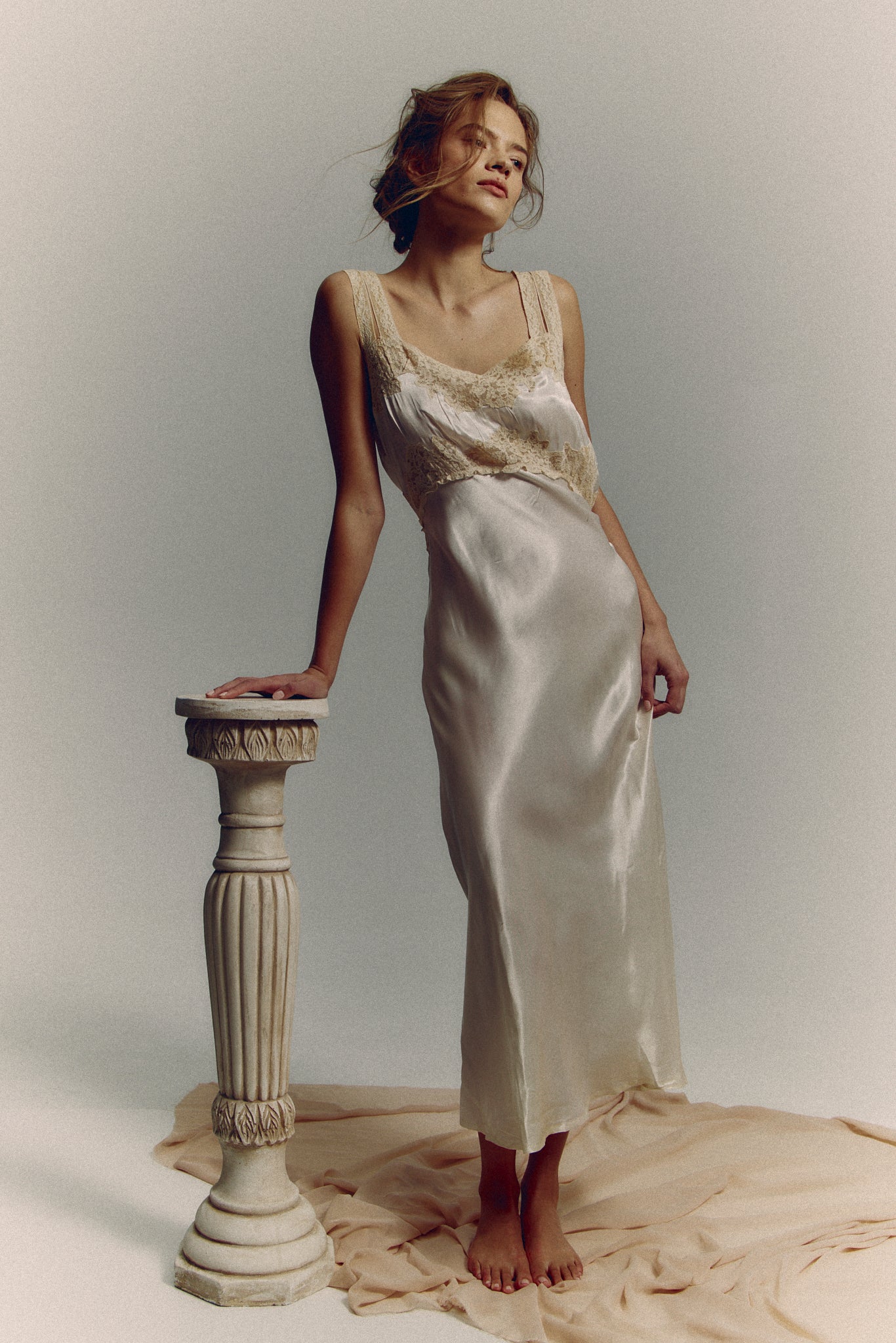 1930s liquid silk gown