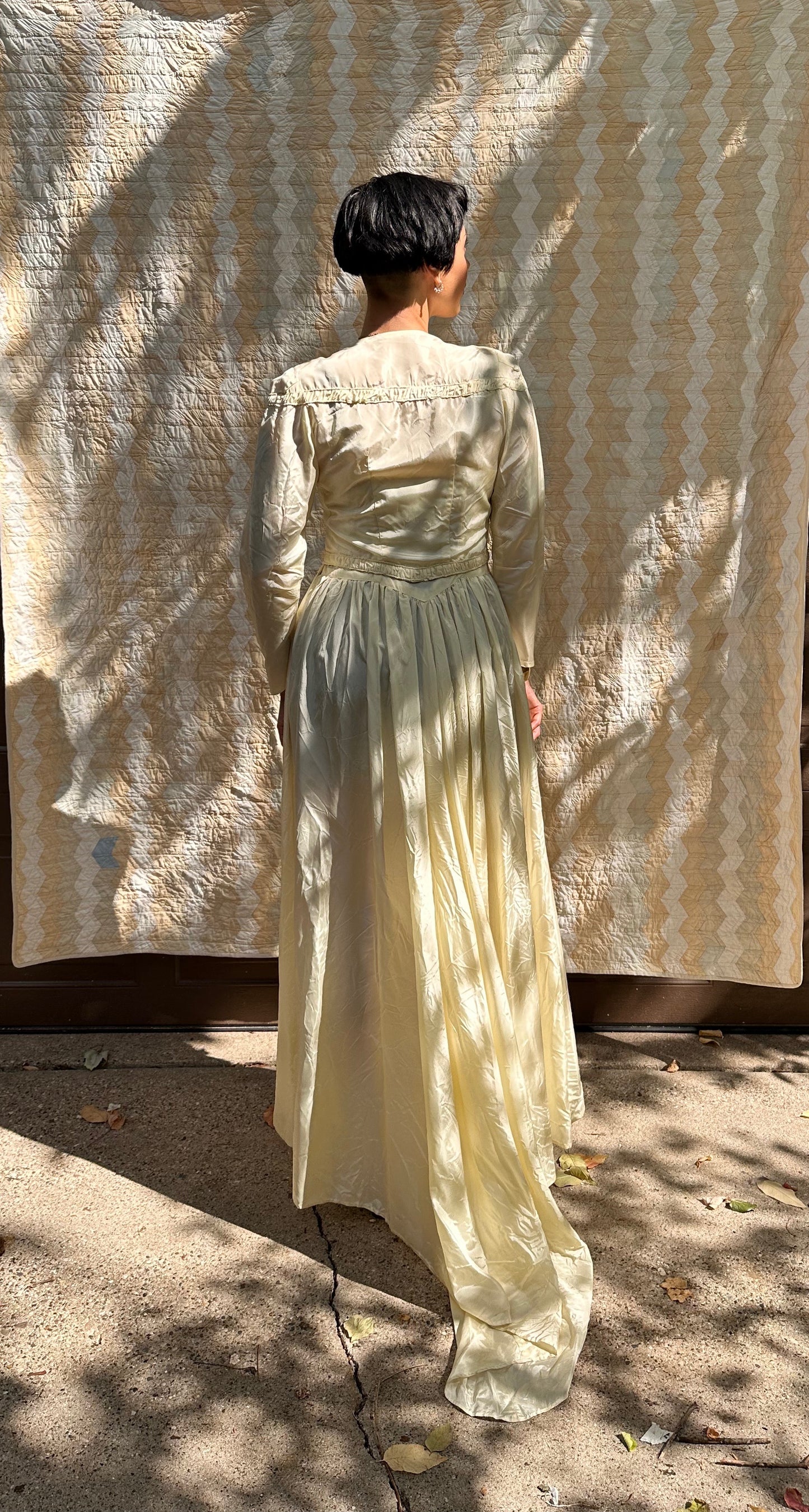 Antique Edwardian Silk Gown/Jacket Set