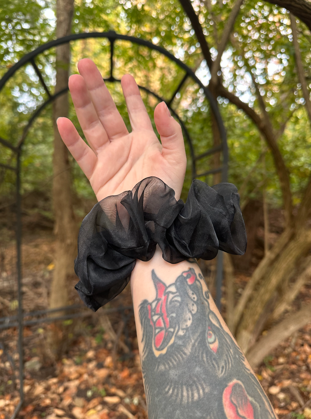 Handmade Jumbo Silk Organza Scrunchie