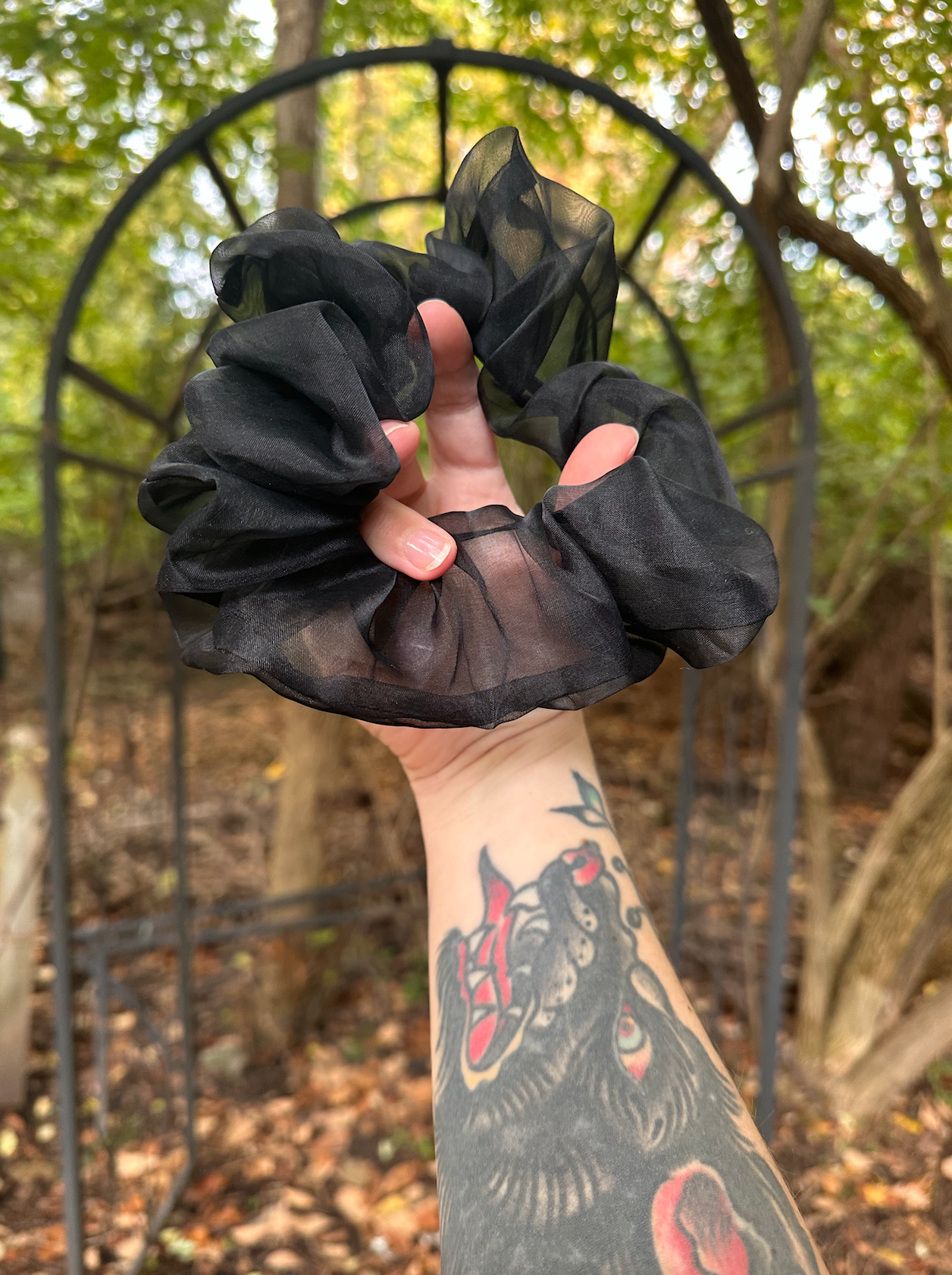 Handmade Jumbo Silk Organza Scrunchie